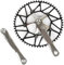 YTBHSHXZ Fahrradkurbelgarnitur Speed ​​Fixed Gear Track Kurbelgarnitur Kurbelarme(Silver 58t 130bcd)