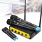 Dual Wireless Mics,4-Channel Handheld Wireless Mic,with 4 Handheld Dynamic Microphones,Built-in Reverb Function,30m Long Distance Reception,Supports Smart Tv,Home Theater,Sound Bar