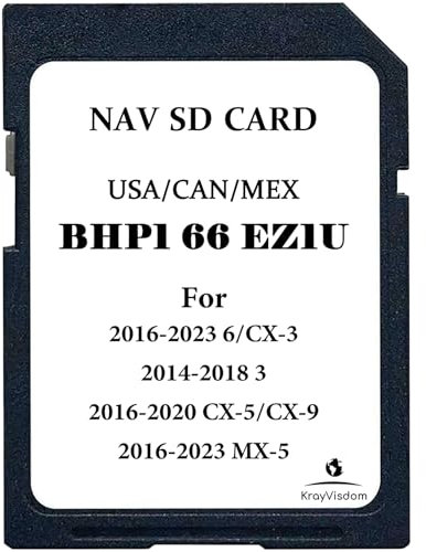 Navigazione SD Card Ultimo aggiornamento mappe GPS | Compatibile con CX-5/CX-9 (2016-2020), CX-3/6/MX-5 (2016-2023), 3 (2014-2018) | Mappa per USA/CAN/MEX