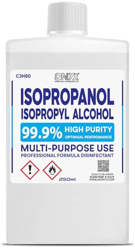 Isopropyl Alcohol 99.9% IPA Isopropanol - Pure Grade - 250ml Rubbing Alcohol for Cleaning and Disinfecting Solvent for Electronics, Glass, Appliances (250ml)