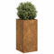 JHQHSM Fioriera, Rialzato da giardino Contenitore per piante Fioriere da esterno Vasi per piante Adatto per Patio Giardino Caffetterie Bar Arrugginita 40x40x80 cm in Acciaio Corten