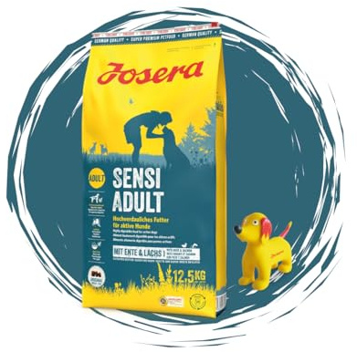 Josera Exclusive SensiAdult, Hundefutter, Trockenfutter, 12,5 KG + Goodie Quietsche Seppl