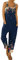 YIzdegg Salopette de travail d'été pour femme - Avec poches - Motif floral coloré - Imprimé - Bretelles spaghetti - Salopette d'été sans manches - Baggy - Combinaison en jean confortable et extensible