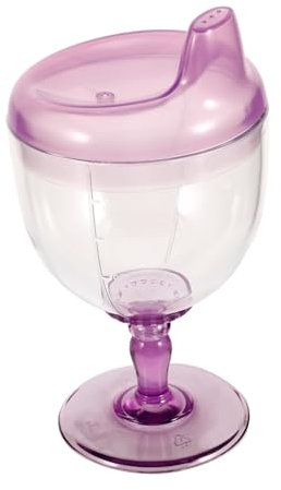 CLISPEED Kinder Trinkbecher Auslaufsicher 180 Ml Aus Robustem Kunststoff Kelchform Trinklernbecher Für Saft Milch Wasser Tragbar Bruchsicher Für Kleinkinder