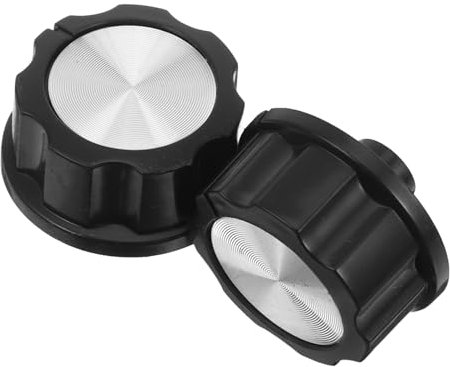 TEHAUX Air Fryer Timer Knob Replacement D Type Shaft Knobs High-Temperature Resistant Plastic 2 pcs Universal Fit for Oven Stove Grill Anti-Slip Design Easy to Install