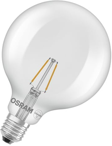 Osram LED-Lampe Star Globe G125 25 Filament, 2700 K warmweiß, 1,8 W, E27, klar, 250 lm, 15.000h, für Pendelleuchten, große Ballform, dekorativ