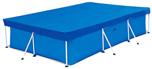 BAZEITFLOW Pe Poolabdeckplane Rechteckige Abdeckung für Aufblasbare und Aufstellpools Regenschutz Einfache Installation und Lagerung