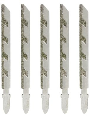 Lot de 5 lames de scie sauteuse diamantées à tige en T de 100 mm (4 pouces), for maçonnerie, granit, carrelage, outils électriques et accessoires