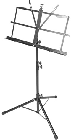 TOYZFRIENDY Klappbarer Notenständer aus Stabilem Dreibein Höhenverstellbarer Musikständer mit Faltbarem Design Tragbarer Notenhalter für Violine Gitarre und Klavier Rutschfester Notenhalter