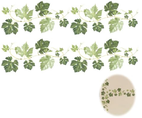 4 Stk Efeu Wandtattoo Blatt Wandaufkleber Grüne Rebe PVC 16x30cm Deko | Wandsticker Wandbilder Büros, Sofa Hintergrund Wanddeko, Vine Aufkleber, Zimmer Wandkleber Blätter Ranken Pflanze
