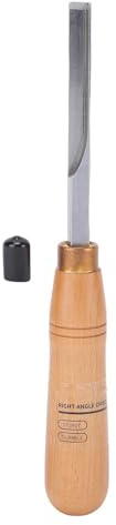 ViaGasaFamido ViaGasaFamido Right Angle Wood Chisel, Triple Quenched 40Cr Steel 90 Degree Mortise Corner Tool for Furniture Assembly Woodworking Wood Handle 10mm 1 Piece