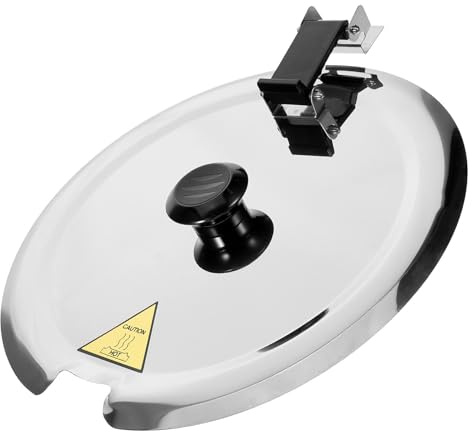 Soup Cooker Lid 10l Stainless Steel for Electric Soup Warmers | Ergonomic Handle Design, Easy to Clean Surface, Food Warmer Replacement Lids for Buffet Service