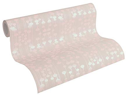 A.S. Création Vliestapete Life 4 Tapete Natürlich 10,05 m x 0,53 m 356904 35690-4, Beige, Rosa