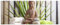 wandmotiv24 Leinwandbild Buddha und Sauna Wellness 100x40cm (BxH) M0962