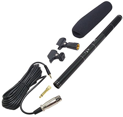 Ruittos Bestshoot Condenser Interview Microphone Photography Shotgun Mic for Video Camcorders DSLR DV Camcorder 14 inches36 Centimeters Microphone with Holder, Anti-Wind Foam Cap XLR Cable (M14)