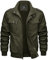 MAGCOMSEN Herren Übergangsjacke Frühling US Feldjacke Outdoor Baumwolle Arbeitsjacke Herren Vintage Militär Jacke Leicht Sommer Jagdjacke Casual Cargo Jacke Armeegrün XXL