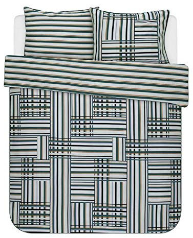 Essenza Bettwäsche Evie Duvet I Größe 200x200 2 80x80 cm I Farbe Green