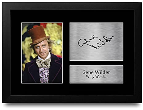 HWC Trading Gene Wilder A4 Gerahmte Signiert Gedruckt Autogramme Bild Druck-Fotoanzeige Geschenk Für Willy Wonka Filmfans