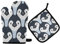 HMZXZ RXYY Niedlich Pinguin Babies Ofenhandschuhe Gesteppt Baumwolle Beschichtung Topflappen BBQ Handschuhe-Ofenhandschuhe Hitzebeständig Küche Sicher Matten für Backen Kochen