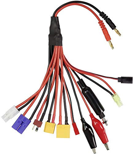 VOLTCRAFT Ladekabel [1x EC5-Stecker, Tamiya-Stecker, XT90-Stecker, XT60-Stecker, Mini Tamiya-Stecker, T-Stecker, Krokok