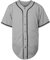 Blank Plain Hip Hop Hipster Baseball Jersey Button Down Shirts Sport Uniformen Herren Damen Trikot - Grau - Groß