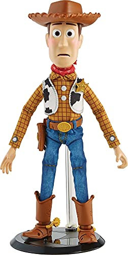 Mattel Pixar Spotlight Series Woody Figurine, Disney Pixar Toy Story à collectionner, 23,4 cm de haut avec 2 ensembles de mains, 2 expressions, articulation et boîte de présentation avec fond