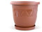 Plastard Blumentopf Durchmesser 35 cm mit Untersetzer Farbe Terrakotta runder Pflanzkübel Blumenkübel Gartentopf aus Kunststoff witterungsbeständiger für Innen und Außen