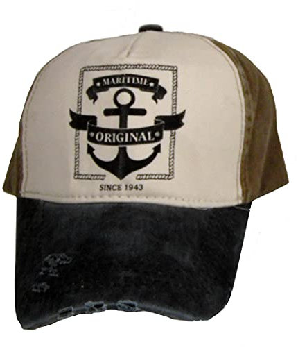 osters muschel-sammler-shop Baseball Cap ┼ Capy ┼ hochwertig verarbeitet ┼ Geschenk-Artikel Anker-Motiv (Schirm SCHWARZ)