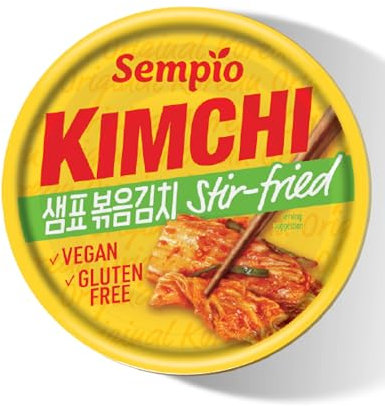 Kimchi en conserve Sempio (Stir-Fried, 160g) - Chou chinois Napa coréen authentique en conserve. Végétalien, Non-GMO