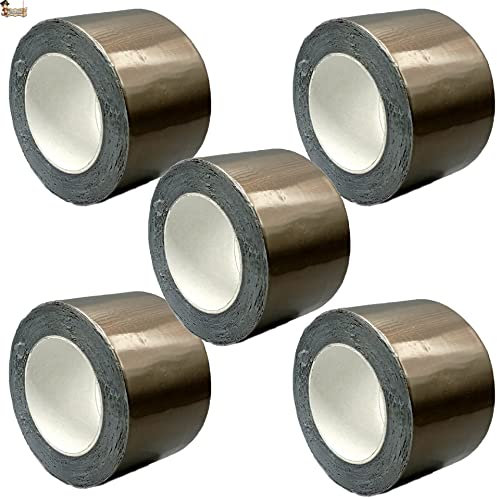 BricoLoco.com Butyl aluminium adhesive tape. Roll 10 m.!!! Butyl rubber. Sealer and repairer. Caravans, water leaks, leaks, bathtubs, waterproofing sealing. (5, Lead Gray)