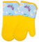 SiXsigma Sports Oven Gloves Heat Resistant Silicone Shell Waterproof - Quick Dry Oven Mitts for BBQ, Cooking, Baking And Grilling Set of 2 (Butterfly Daisy, 33X17 CM)