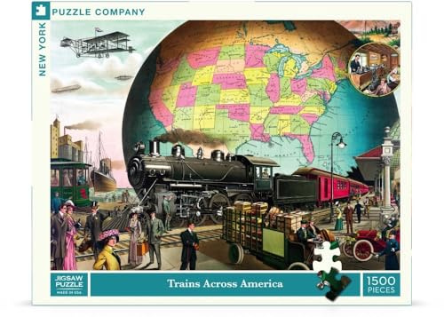 New York Puzzle Company - Vintage Images Trains Across America - 1500 Teile Puzzle