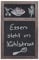 Werbetafel HWC-C51, Wandtafel Kreidetafel, 55x34x2cm, Holz Shabby-Look Vintage - grau-braun