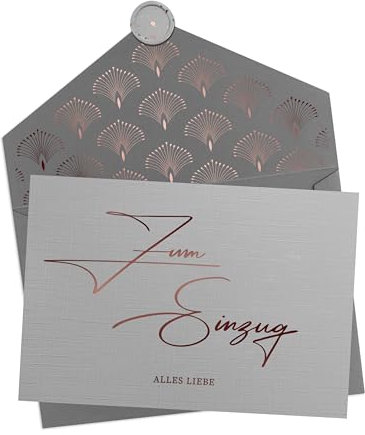 Joli Coon Zum Einzug Karte mit Wachs-Siegel - Geschenkideen zum Einzug