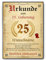 Tigerlino® Personalisierte Urkunde zum 25. Geburtstag Geburtstagsurkunde Jahrgang 2000 Geschenk Männer Frauen 25 Jahre Geburtstagsgeschenk Geburtstagskarte 25. Geburtstag Geschenkidee personalisierbar