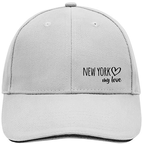 Huuraa Baseballkappe New York My Love Präsent Baseball Cap Dark Grey/White New York Geschenkidee