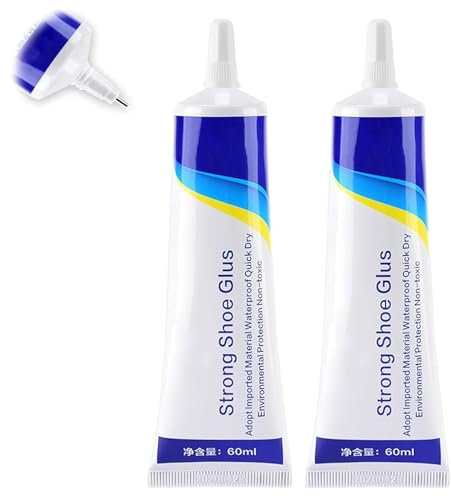 Colla resistente per riparazioni di scarpe, adesivo resistente per riparazioni di calzature in resina siliconica, colla trasparente impermeabile per riparazioni di scarpe con punta di precisione (2Pz)