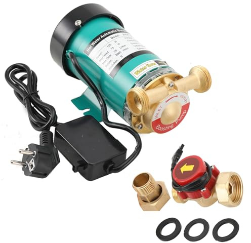 MECUTP Umwälzpumpe | Druckhöhungspumpe, 120W Automatischer/Manuell Haushalt Booster Pumpe, Wasserpumpe Max Durchflussrate 25L/min, Hauswasserwerk 2860U/min Für Dusche Und Garten