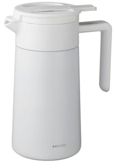 Hario Servidor térmico con revestimiento de cerámica, 600 ml, color blanco