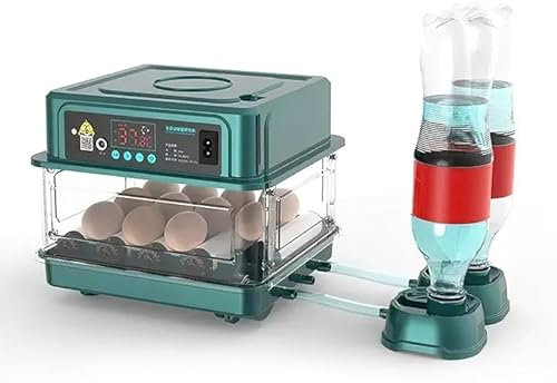 Professionelle LED Eier Inkubator, Brutautomat Vollautomatisch, Brutautomat für 9/15 Eier mit Automatischem Eierdrehen, Automatischer Wasserzugabe, Stabile Temperatur, für HüHner, Enten, GäNse (9)