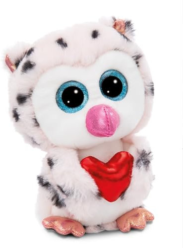 NICI Kuscheltier Eule GLUBSCHIS Lowidou 15cm pink - Stofftier aus weichem Plüsch, niedliches Plüschtier zum Kuscheln und Spielen, für Kinder & Erwachsene - tolle Geschenkidee - 49263