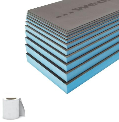 Lot 3 panneaux de construction WEDI 250 x 60 x 4 cm + bande