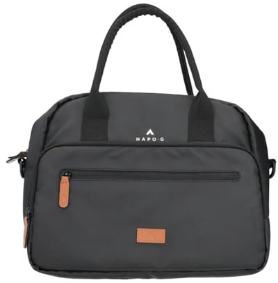 Hapo-G - Sacoche vélo - Fixation Porte-Bagage arrière ou Guidon Avant - Capacité de 14L - Noir - 34 x 15 x 28 cm - Accessoire vélo électrique (VAE), VTT, VTC, Ville