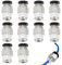 SRLWMYI 10 Pièces Connecteur Pneumatique PC4-M10,PC4-M10 Male Straight Pneumatic 4mm Raccord Pneumatique Compatible avec les Imprimantes 3D.
