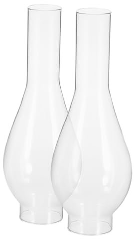 Garneck 2 Pièces Abat-jour Au Kérosène Cheminée Claire Pour Lampe à Huile Globe De Lampe à Pétrole Abat-jour Lampe à Huile Globe De Lanterne Au Kérosène Globe De Cheminée Ouragan Un Verre