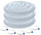 POWERTEC 2-1/2 x 20' 5pcs Key Hose Clamps for Table, Band Saw, Planer, Belt Sander, Woodworking and Wood Shop Dust Collection System (70454), Clear