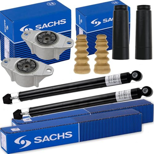 2x SACHS Stoßdämpfer hinten + Domlager + Protection-Kit passend für 3 BK 5