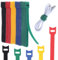 100 Stück 12 mm*150 mm Klett Kabelbinder Kabel Klettband Klettbänder Cable Ties Wiederverwendbare Kabelbinder Wiederverschließbar Klettband Kabelbinder Klettverschluss Schwarz Grün Blau Gelb Rot