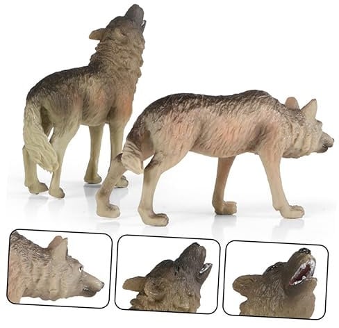 Abaodam Wolf Model Wolf Ornament Lawn Ornaments Animals Forest Animals Figures Kid Toys Wolf Statues Toys for Artificial Wolf Decor Animal Toys Home Decor Interesting Photo Props