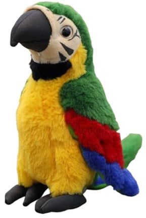 champracer Vogel Papagei Plüschtier, Papagei Vogel Plüschtier, 30 cm Niedliche Plüsch Ara Papagei Stofftier Kuscheltier Plüschtier, für Kinder Erwachsene (30 cm,Grün)